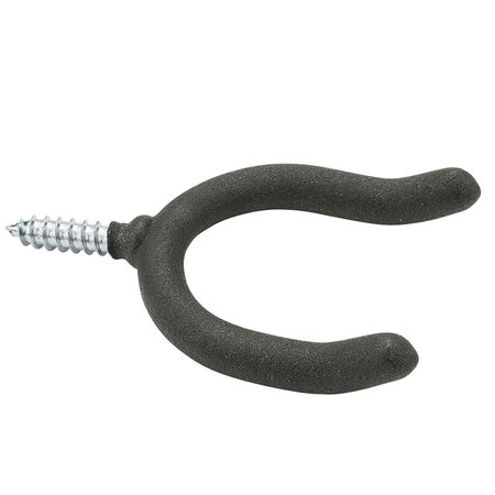 NATIONAL HARDWARE 4.88 in. L Vinyl Coated Black Steel Large U-Shaped Double Screw Hook 40 lb. cap. 1 N112-026